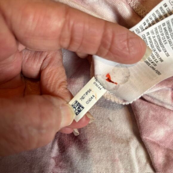 American Eagle Outfitters Strappy Tank Dress Pink White Marble S - Picture 7 of 10